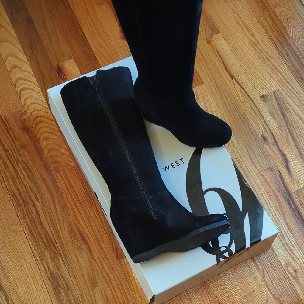 Nine West Black Heeled Boots